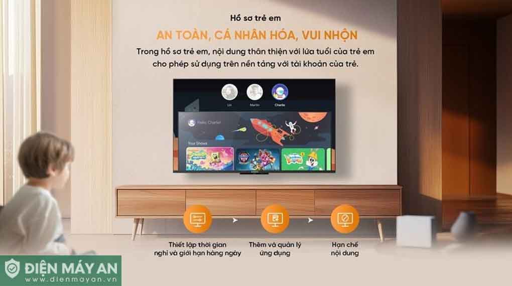 Google Tivi QLED Coocaa AI 4K 65 inch 65Y84
